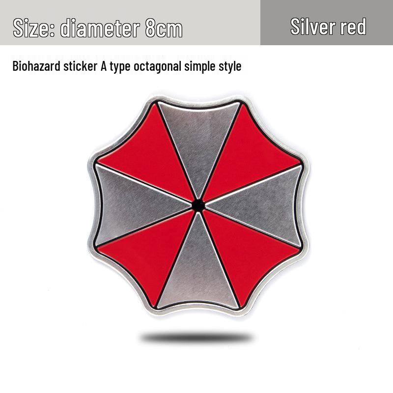 Creative Metal Car Stickers: Biochemical Crisis Scratch Cover & Umbrella Design