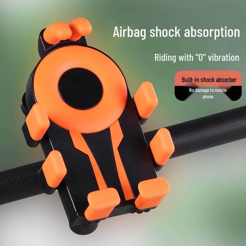 Road Bike & Motorcycle Phone Holder with Shock Absorption Handlebar Version