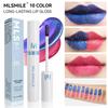 Magic Lip Mask Lip Glaze + Lip Brush | Long-lasting, Waterproof, Anti-smudge Lip Glaze, Plant Moisturizing Formula, Matte Lipstick