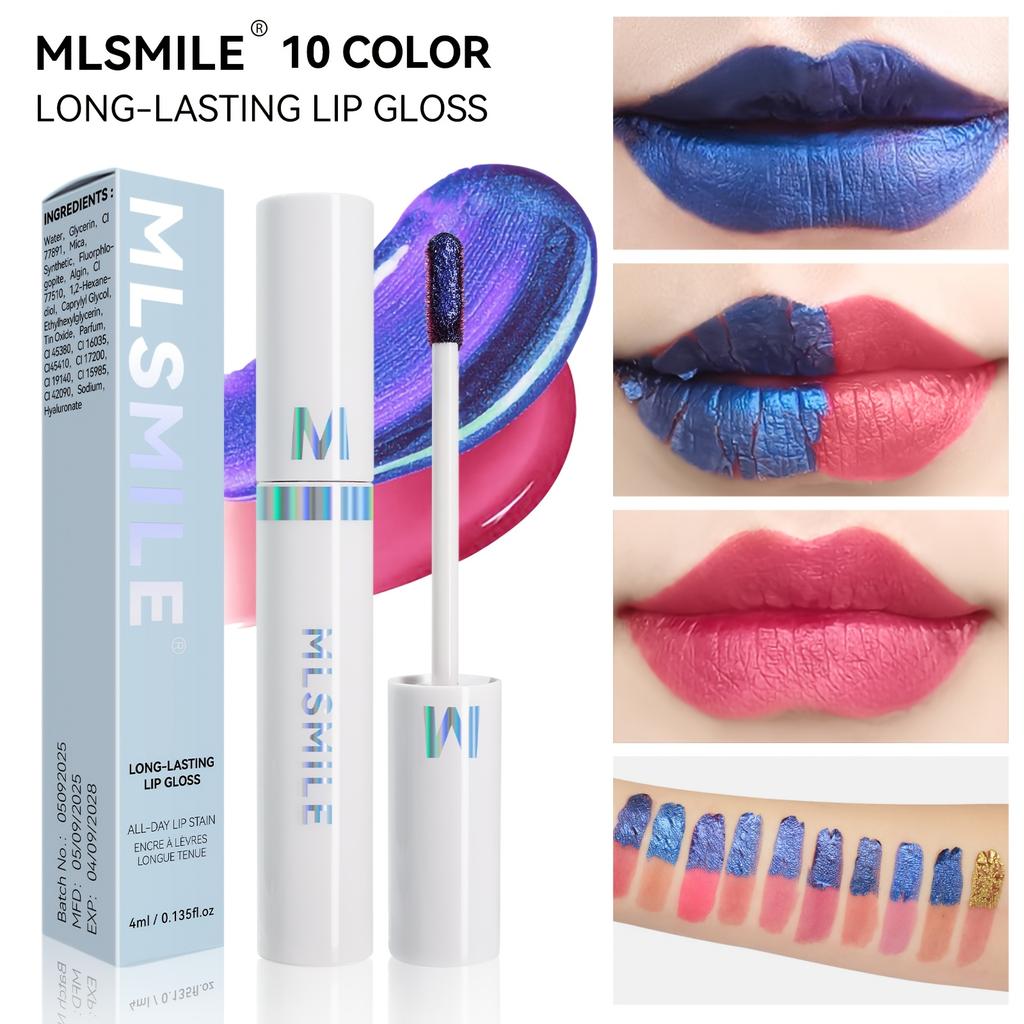 Magic Lip Mask Lip Glaze + Lip Brush | Long-lasting, Waterproof, Anti-smudge Lip Glaze, Plant Moisturizing Formula, Matte Lipstick