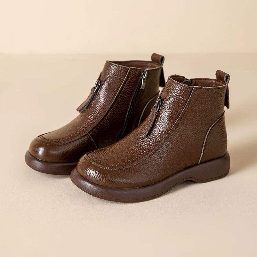 

Мамины хлопковые туфли женские зимние бархатные утолщенные теплые мягкие кожаные короткие ботинки женские мягкая подошва круглый носок модные универсальные ботинки Мартин женские 40