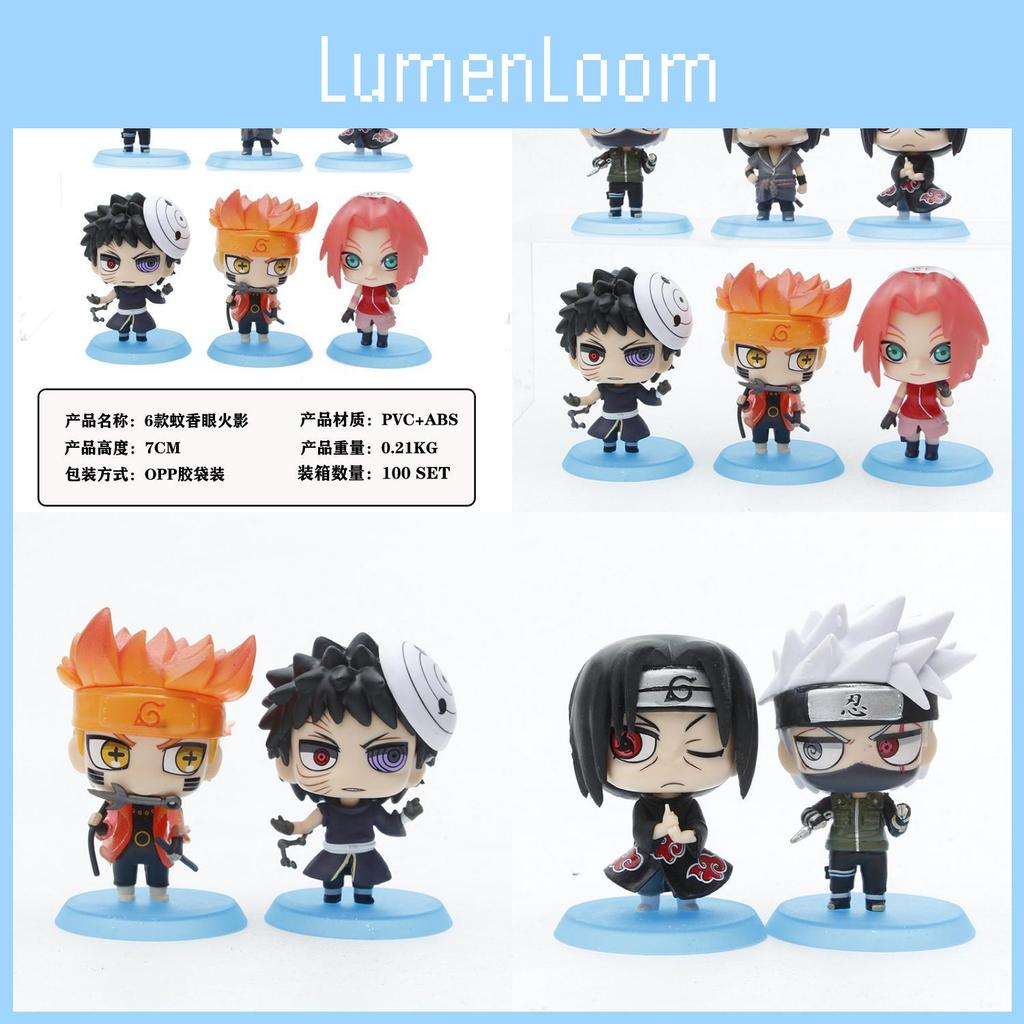 Wersja Q Pvc Naruto Sześć Ścieżek Obito Figurka Akcji Deska Rozdzielcza Samochodu Model Kolekcjonerski Blind Box