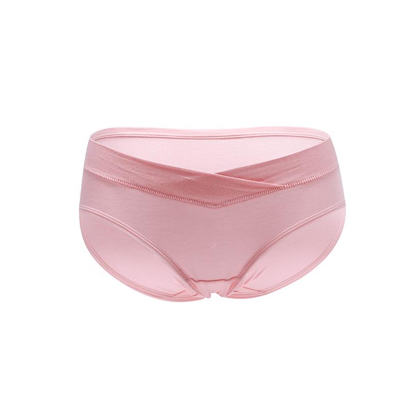 Pregnant Women Low-waisted Panties Cotton Maternity Solid Color Plus Size Triangle Briefs