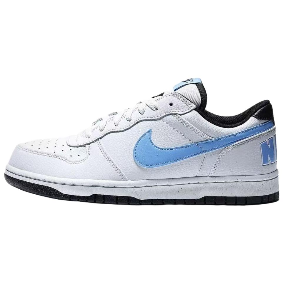 Nike Big Dusk Tinted Smoky Waves Slip Resistant Abrasion Resistant Low top Skateboard Shoes Unisex White Blue 355152-107(Team836-)