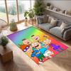 rugrats Printed Crystal Velvet Area Rug, Soft Anti-Slip Water Absorbent Floor Mat for Living Room Bedroom