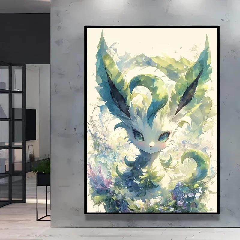 Classic Anime Canvas Posters Pokemon Pikachu Kids Gifts Eeveelution Canvas Painting Cool Wall Art Picture Home Bedroom