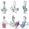 Fit Original Copper Charms Beads Chameleon Luminous Firefly Light Bulb Charms For Women Diy Birthday Jewelry Gifts