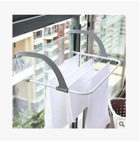 Multi-Functional Foldable Drying Rack for Clothes, Shoes, Balcony, Window Sill, Outdoor, and Radiator серый