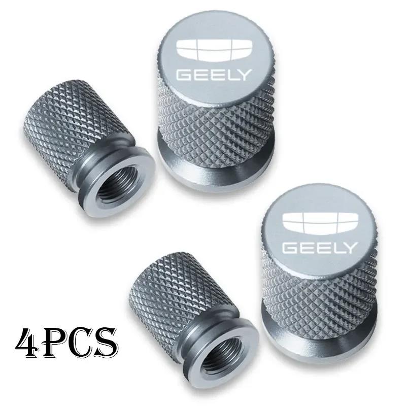 4pcs Car Wheel Tire Valve Caps Tyre Stem Covers Airdust Waterproof for Geely Atlas Coolray Emgrand EC7 EC8 X7 EX7 CK2 Valve Stems 1