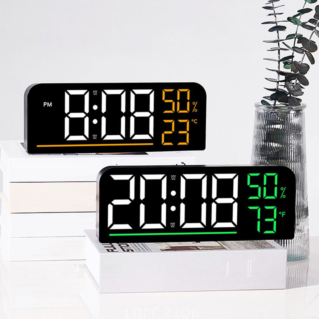 Stylish LED Digital Alarm Clock with Temperature and Humidity Display Perfect for Bedroom and Living Room Home Decors