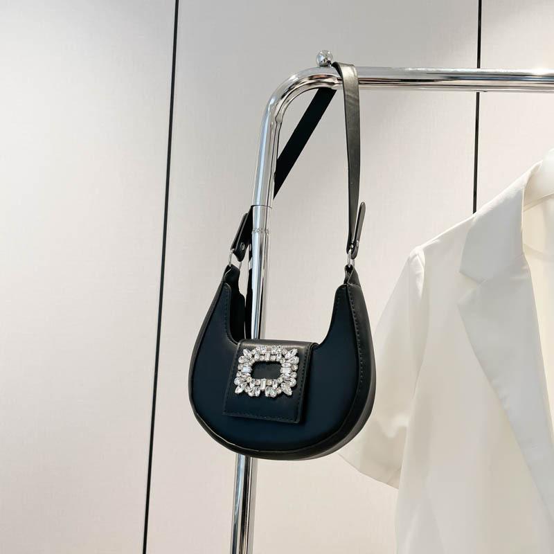 Temperament bright diamond small bag women 2025 new trend fashion handbag Internet celebrity shoulder armpit bag small bag women