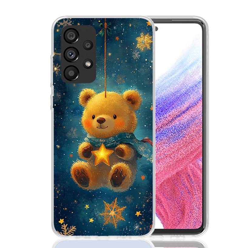 Animal Brown Cute Bear Phone Case For Samsung Galaxy A17 A16 A14 A15 A13 A57 A56 A54 A55 A53 A37 A36 A34 A35 A33 A26 A24 A25 A23