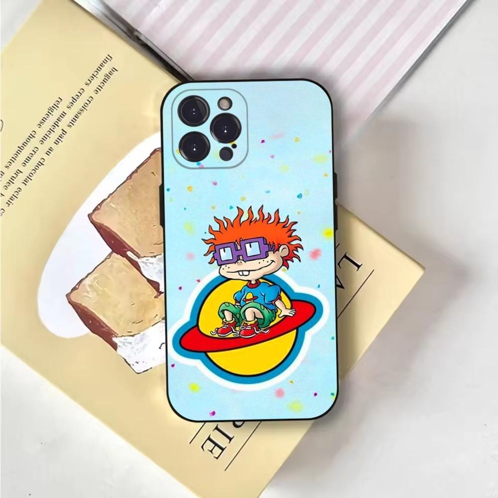 Rugrat Chuckie Angelica Phone Case For iPhone 16,15,14,13,12,11,Pro,X,XS,Max,XR,Plus,Mini Soft Black Cover