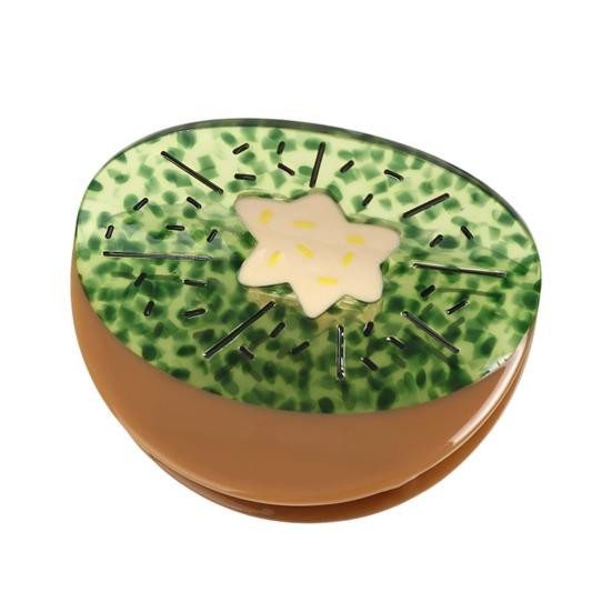 

Women Hair Clip Simulated Fruit Shape Acetic Acid Back Head Hair Claw Anti-slip Teeth Lightweight Colorfast Large Shark Hair Clamp Kiwi fruit