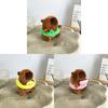 Circle Capybara Swimming Plush Keychain Doll Pendant Bag Decoration Kids Gift
