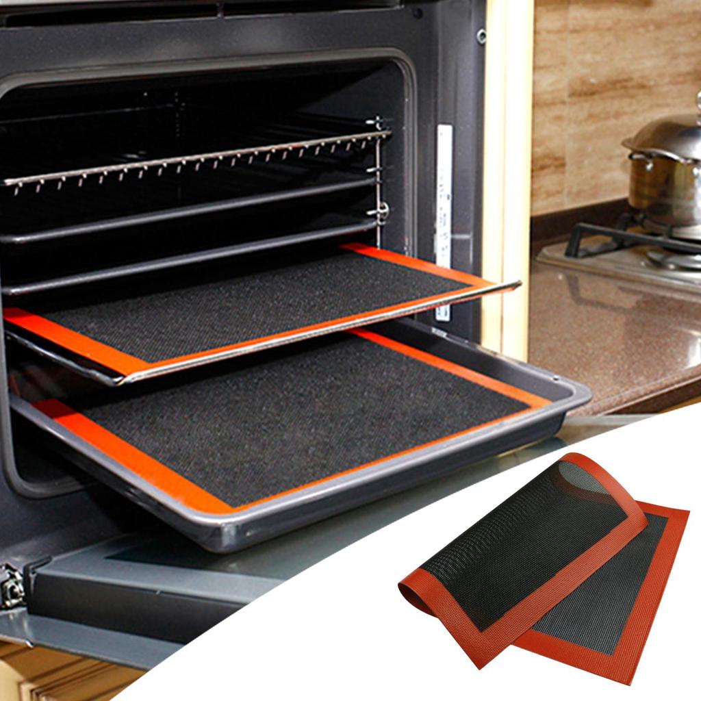 Alfombrilla de Silicona Bandeja para Hornear Malla para Hornear Transpirable Antiadherente Alfombrilla para Hornear Alfombrilla para Galletas Herramientas de Cocina de Alta Temperatura Herramientas para Pasteles