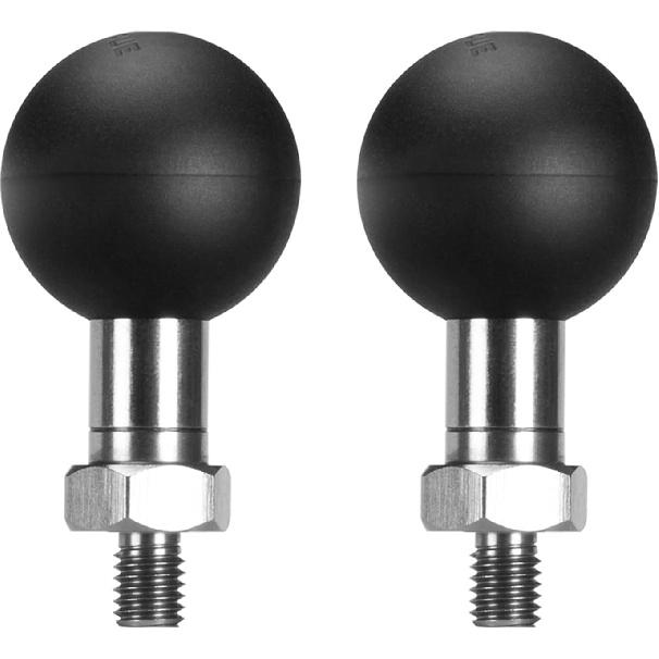 FANAUE 1'' Ball Adapter with M6 x 1.0mm Threaded, Compatible with RAM Mounts B Size 1 Inch Screw Ball Head for Bike,Motorcycle,ATV,Rearview Mirror,2