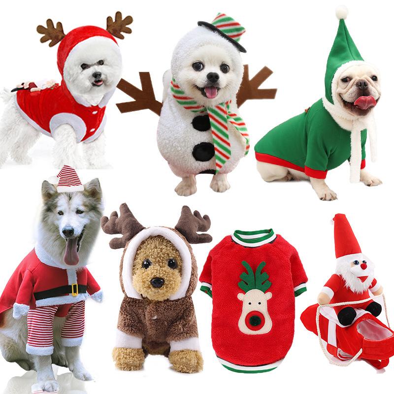 Small, Medium and Large Dogs, Pets, Cats, Dogs, Christmas Cotton-padded Clothes, Funny Autumn and Winter Clothes, Old Snowman Supplies, Clothes