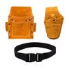 2-piece Durable Leather Tool Organizers with Belt  for Electric Drill Bag / Wrench / Scissors /Pliers Hardware Bags