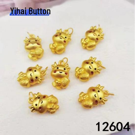 Chinese Gold Pendant Necklace Clasp DIY Jewelry Beading Accessory золотой