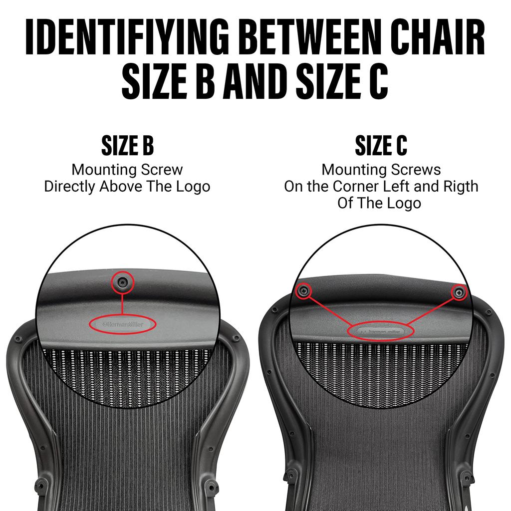 FOAMON Replacement Seat for Herman Miller Classic Size Medium Aeron, B, (Black Mesh)