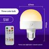 1 Set Rechargeable Smart Dimmable E27 Bulbs With Timing Cordless Battery Operated Light Bulb Rgb/3 Color Usb Led Lamp Bulb