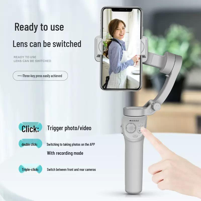 Best-Selling M01 Handheld Gimbal: Three-Axis Stabilizer with Intelligent Anti-Shake and Face Tracking for Live Streaming and Photography.