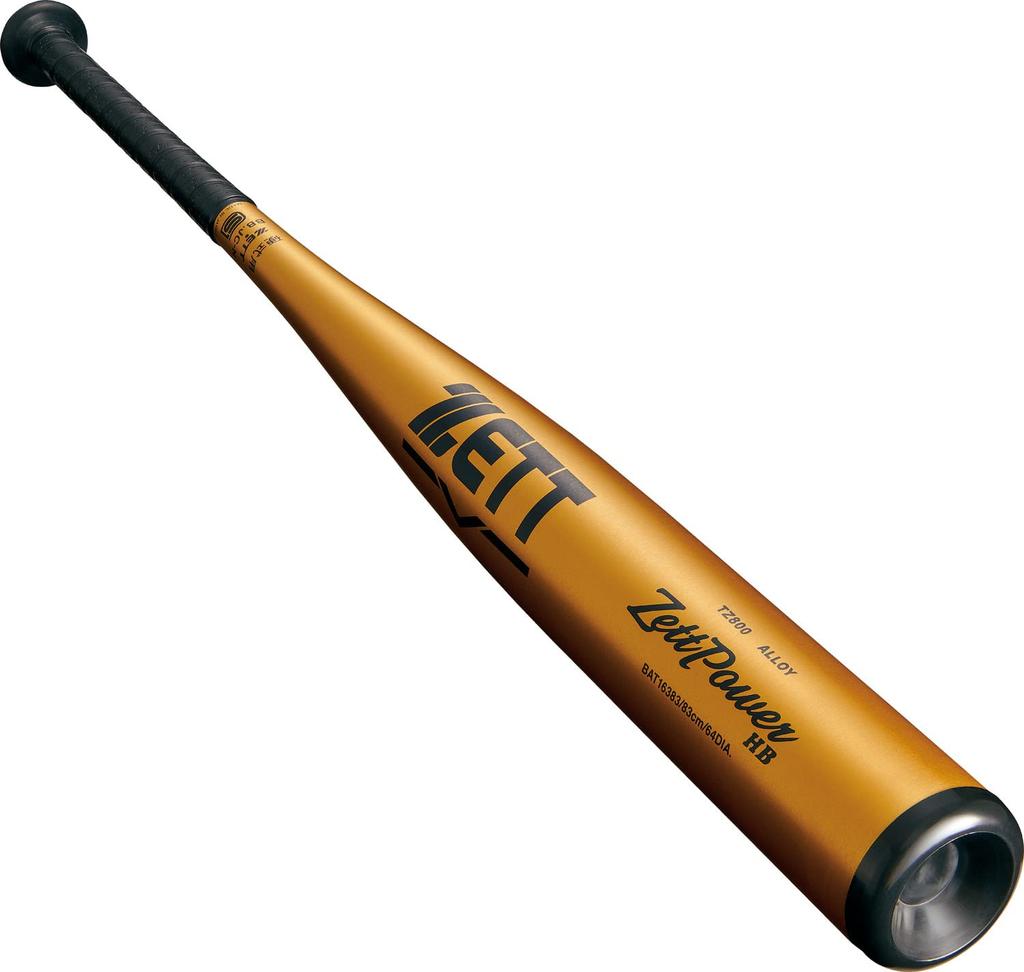 Taco de beisebol ZETT Hardball Z Power HB Metal Duralumínio 83 cm Mais de 900 g Ouro Feito no Japão BAT16383 (Super (TZ800)) (8200)