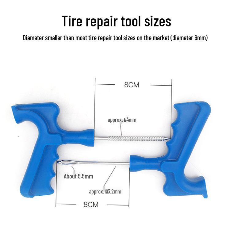 Motorcycle & EV Tire Repair Kit with Vulcanized Rubber Strips & Glue