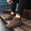 2024 Autumn/Winter Men's Plus Size High-Top Cotton-Lined Casual Warm Shoes