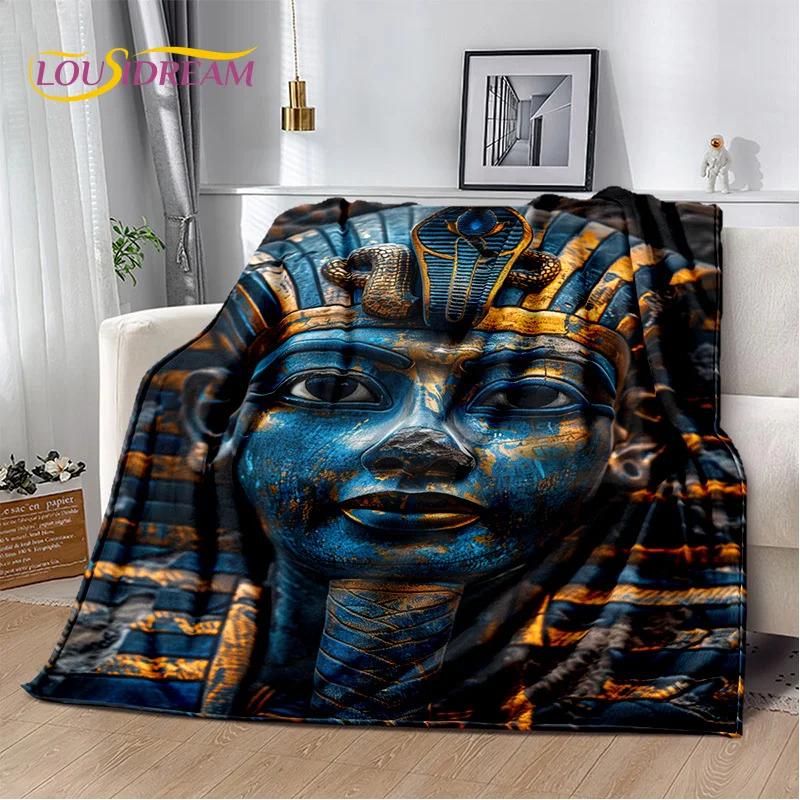 3D Ancient Egypt Death Anubis Pharaoh Horus Mythology 2025 Soft Blanket,Soft Throw Blanket for Home Bedroom Bed Sofa Cover Child