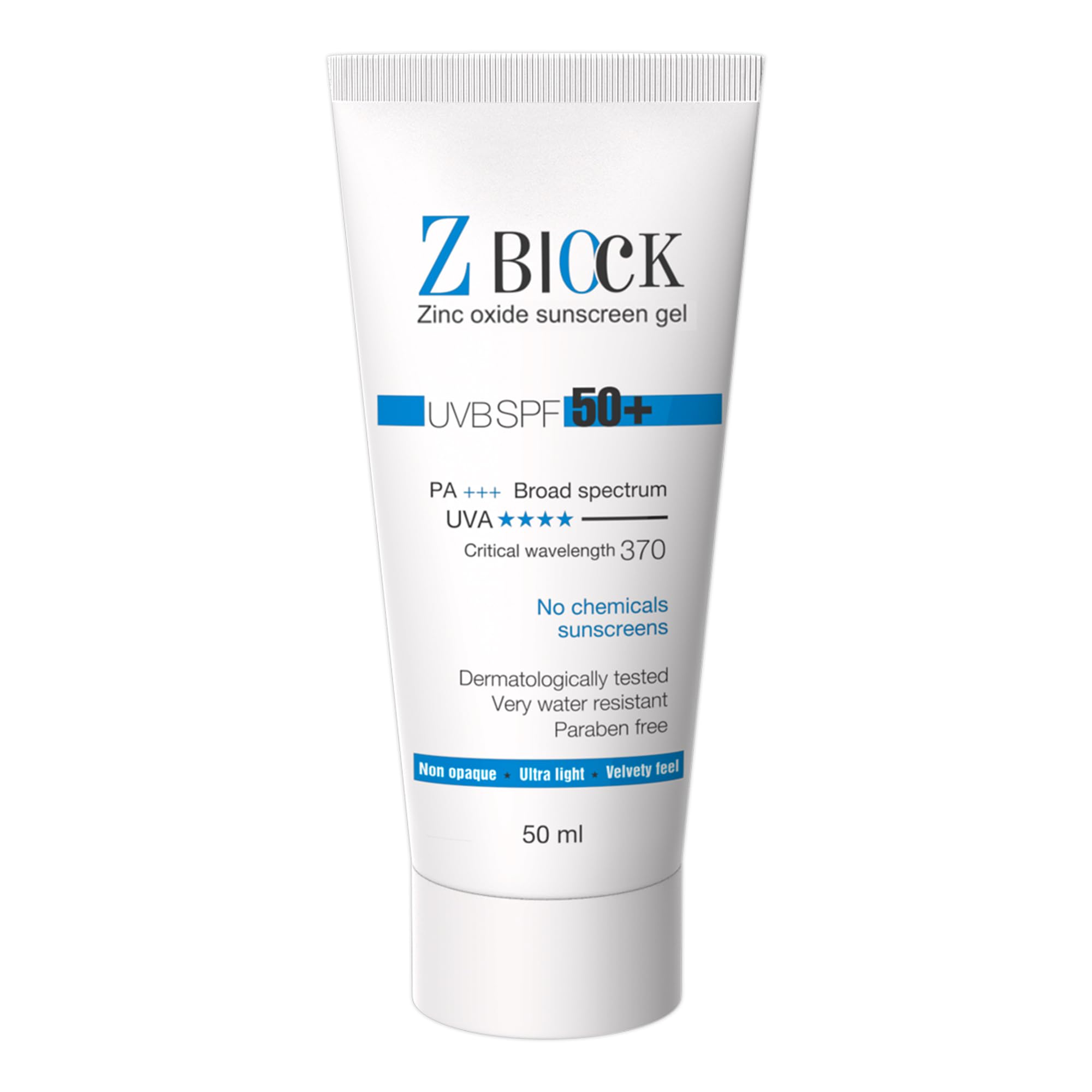 

Zymo Cosmetics, Sanaxia Cosmetics, Гель-сонцезахист Z-Block з 25% оксиду цинку, SPF 58, 50 мл, Для всіх типів шкіри