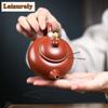 250ml Exquisite Yixing Purple Clay Teapots Master Handmade Peony Pot Raw Ore Zhu Mud Tea Maker Kettle With Strainer Zisha Teaset