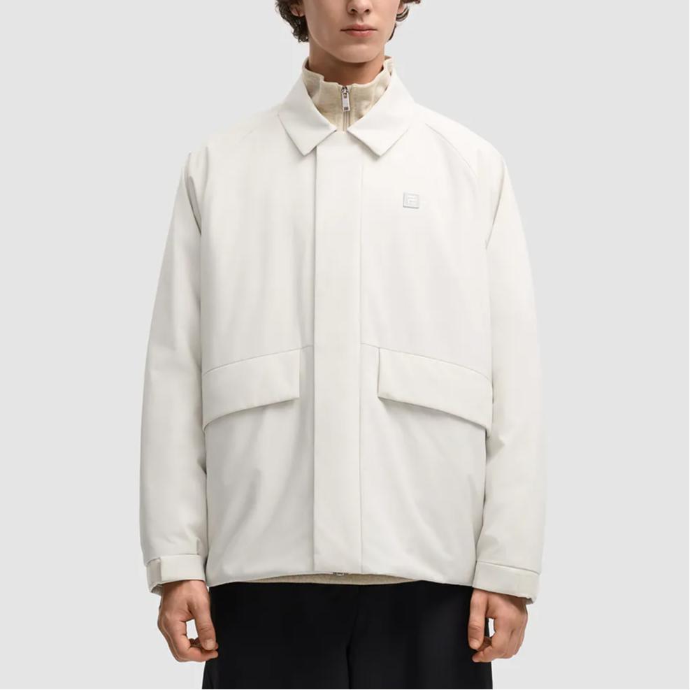 Fila Milano Series Fashion Sports Versatile Workwear Style Loose Woven Cotton Jacket Men Jacket F11M545909FIV