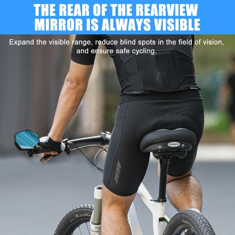 Bicycles 360 Degree Rotatable Handlebars Rearview Reflector Safety Mirror Adjustable Handlebar Bikes Rear View Mirror