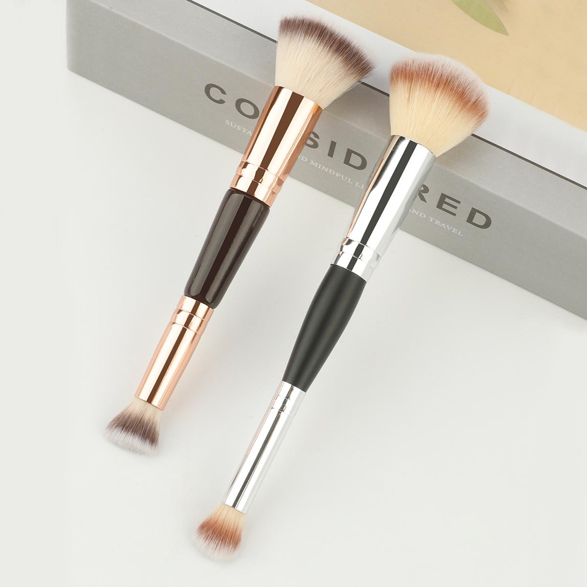 

Dualended Professional Makeup Brush Foundation & Concealer Brush for Flawless Coverage, Ideal for Liquid Cream, Powder Blending
