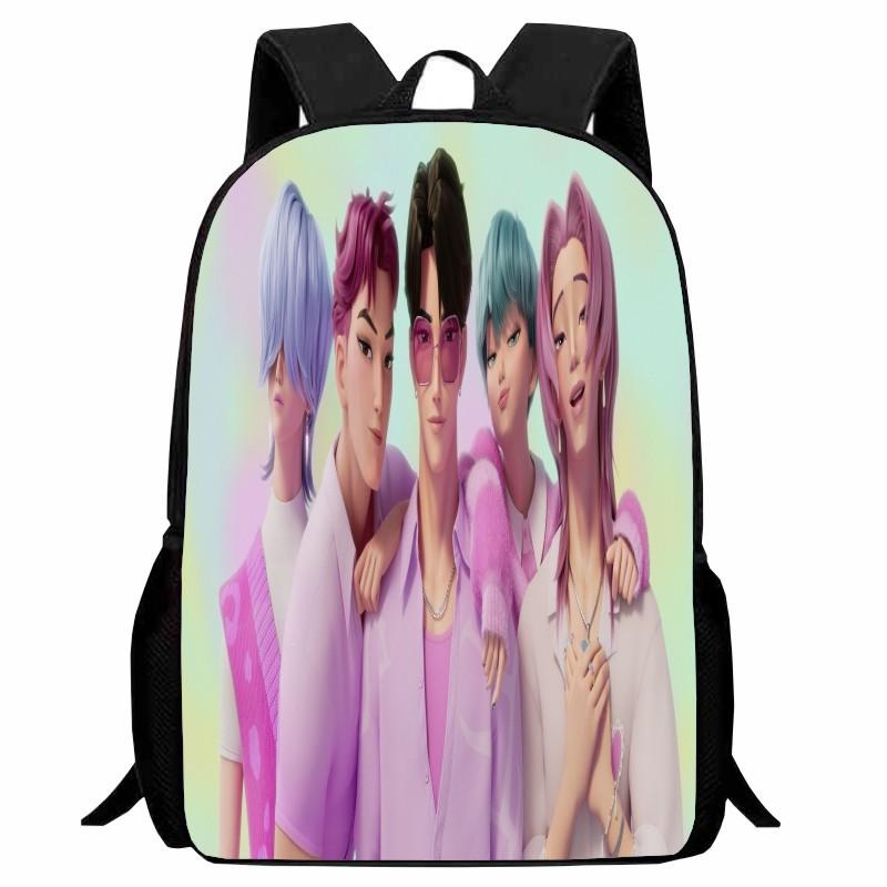 New Printed Witch Hunter K-POP Student Backpack, Elementary School Cartoon Huntrix Kpop Backpack