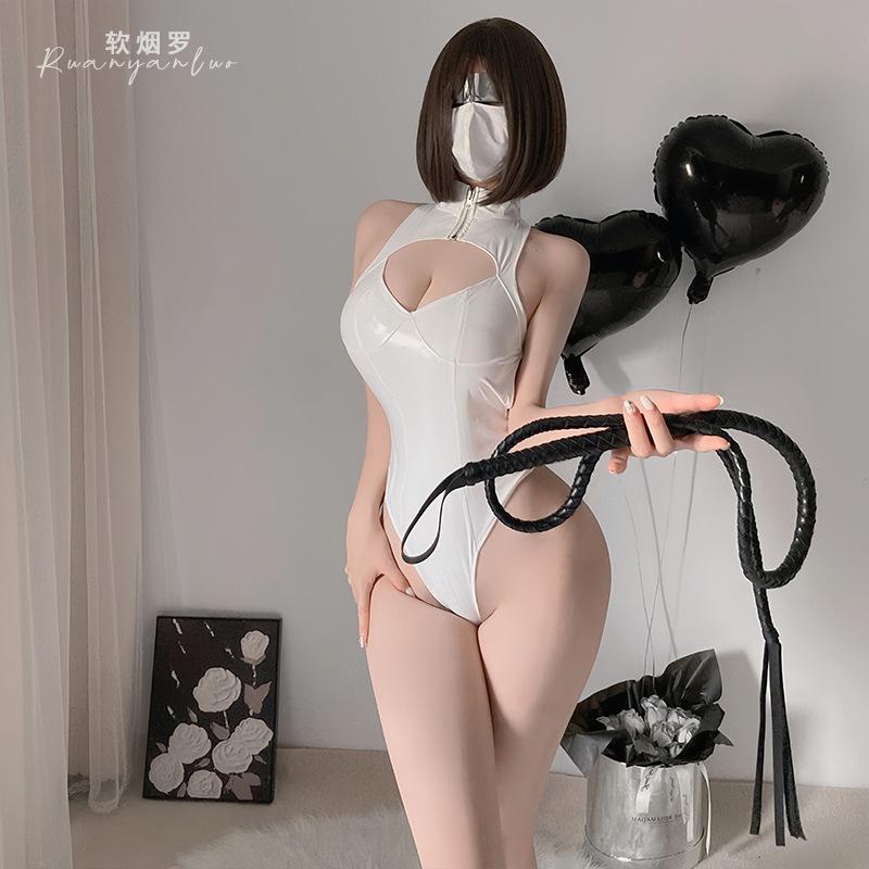 Anime Cosplay-kostyme Bodysuit+Maske 2stk Cosplay-drakt AI Kjærestestil Cosplay Rollespill Todimensjonalt sexy kostyme