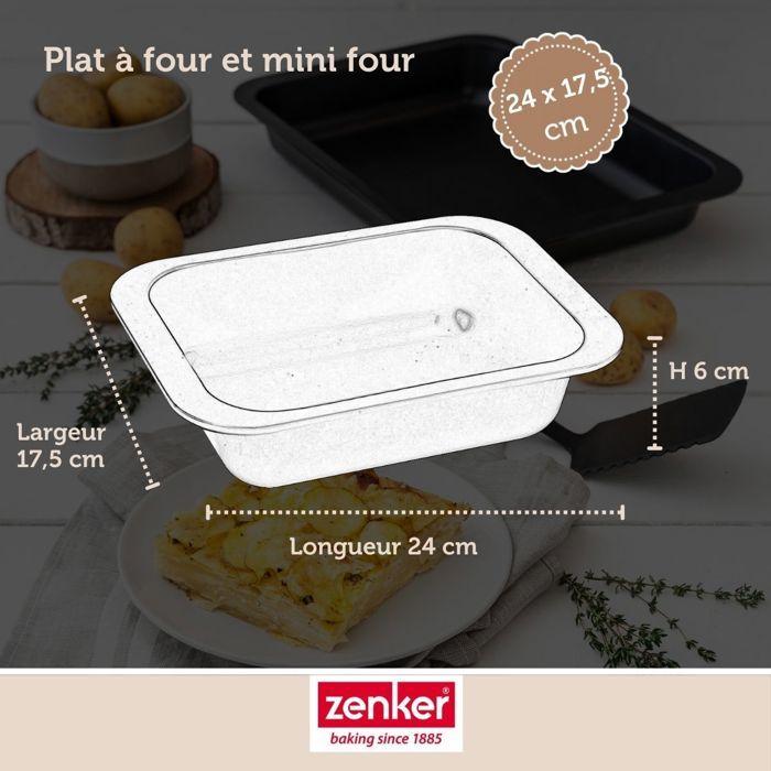 Plat À Four - Zenker - 7280 - 24 X 17,5 Cm - Acier Antiadhésif - Pour Petites Portions
