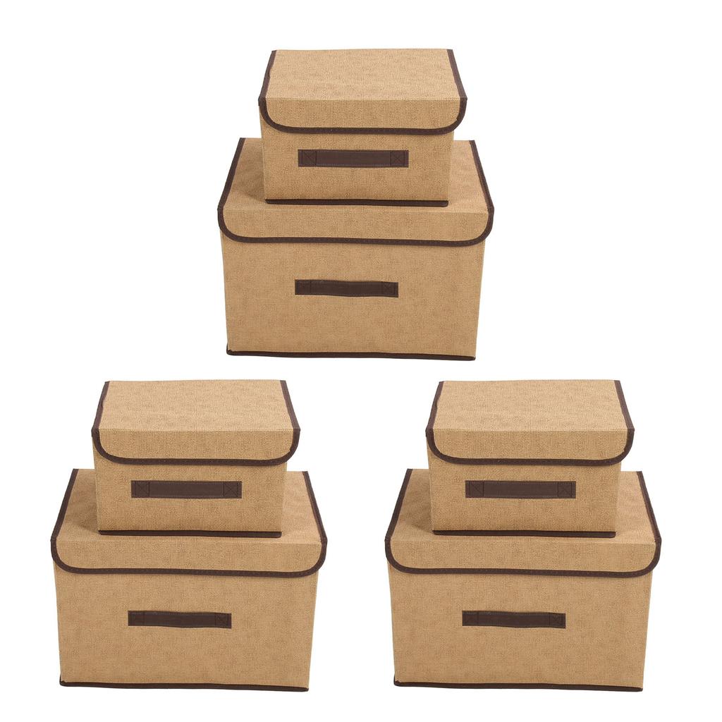 6 Stück Faltbarer Kleideraufbewahrungsorganizer Vliesstoff Multifunktionale Kleideraufbewahrungsbox mit Deckel