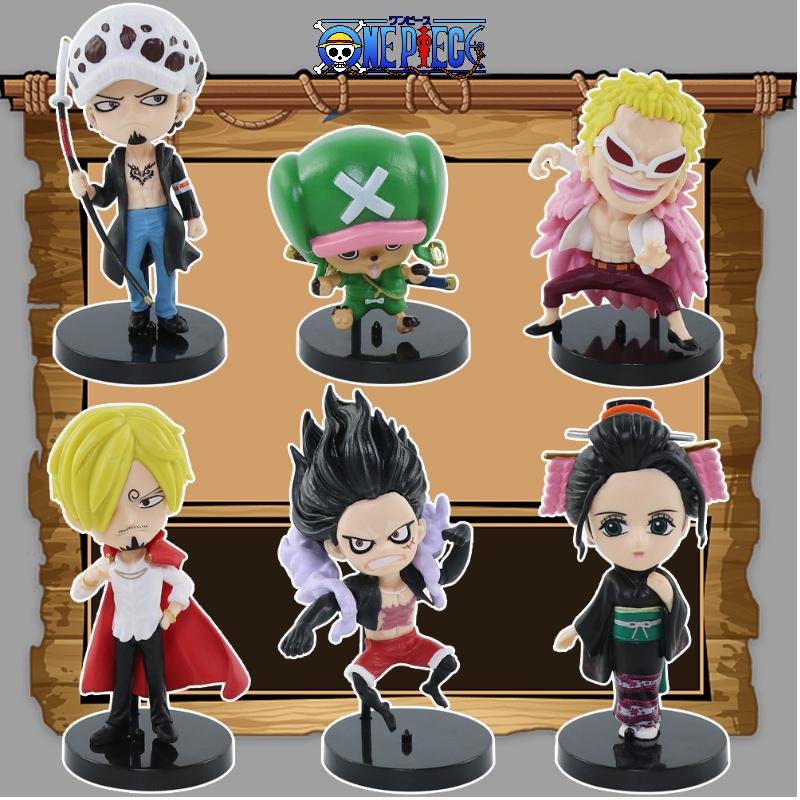 Piece 6pcs One Luffy Sanji Pvc Action Figure Model Home Decoration Toy Gift Fans