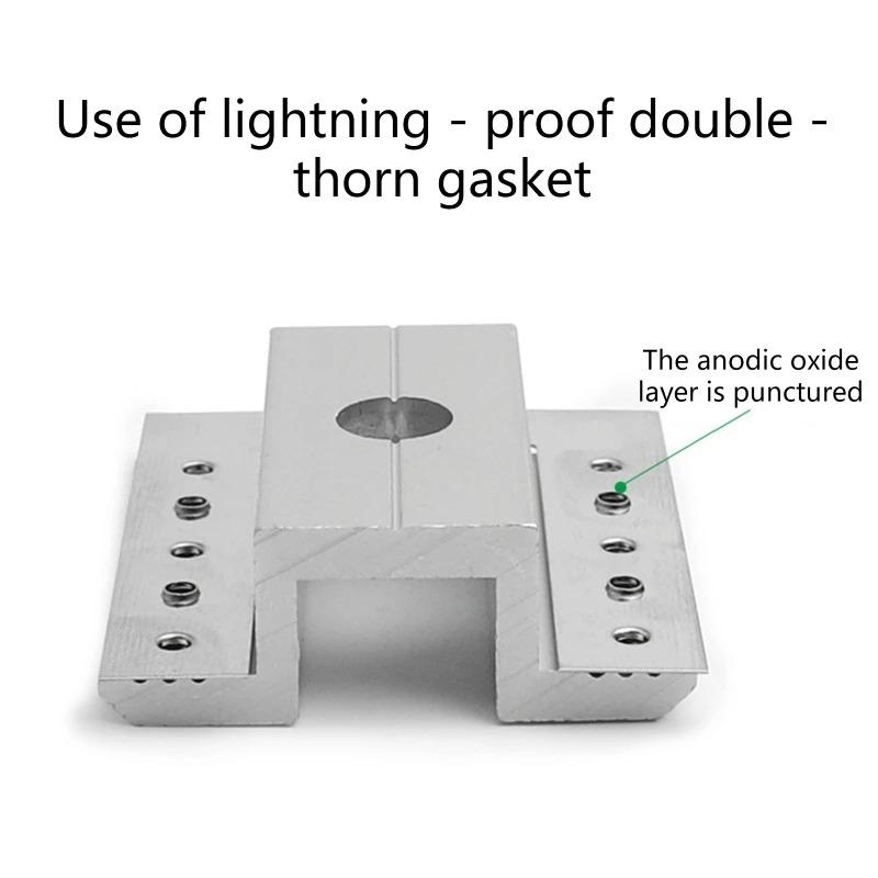 Solar Panel Grounding Conductive Sheet Photovoltaic Panel Bracket Gasket PV Grounding Clip Soalr Protection Washer Sheet Clamp