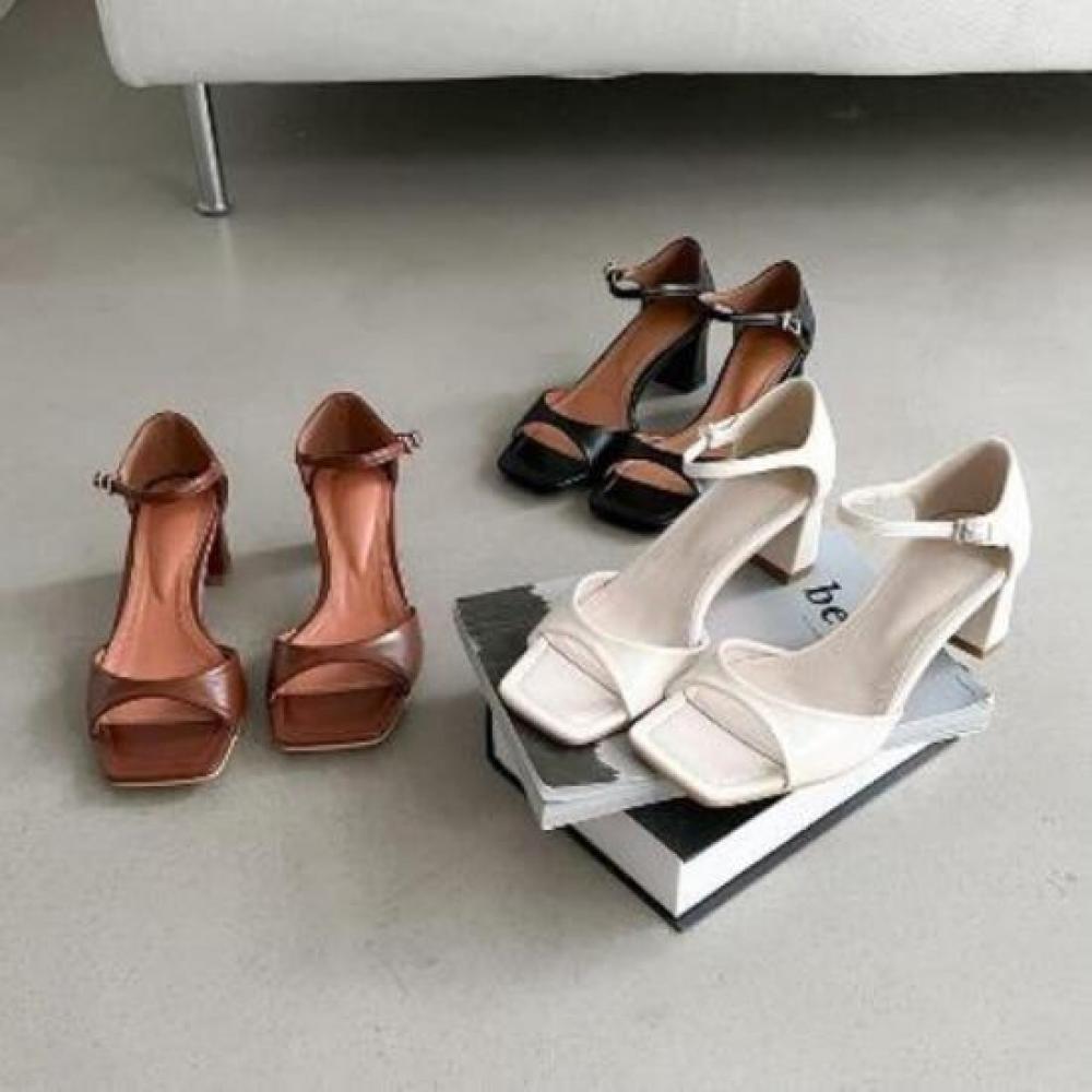 New Arrivals Open Run Damain Sandal Summer Women Ankle Strap Fashion Heel