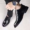 Fashion Brand Men's Business Wedding Party Formal Leather Shoes Soft Comfortable Non Slip Sole Casual Oxford Shoes Lace Up Driving Shoes