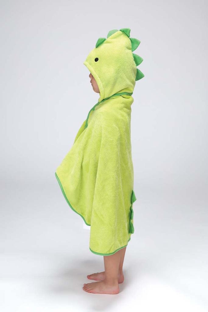Skater Hooded Bath 108 X 92 Dinosaur Kids' Poncho, Moisture-Wicking, Quick-Drying, Cm, Design, BPO1-A