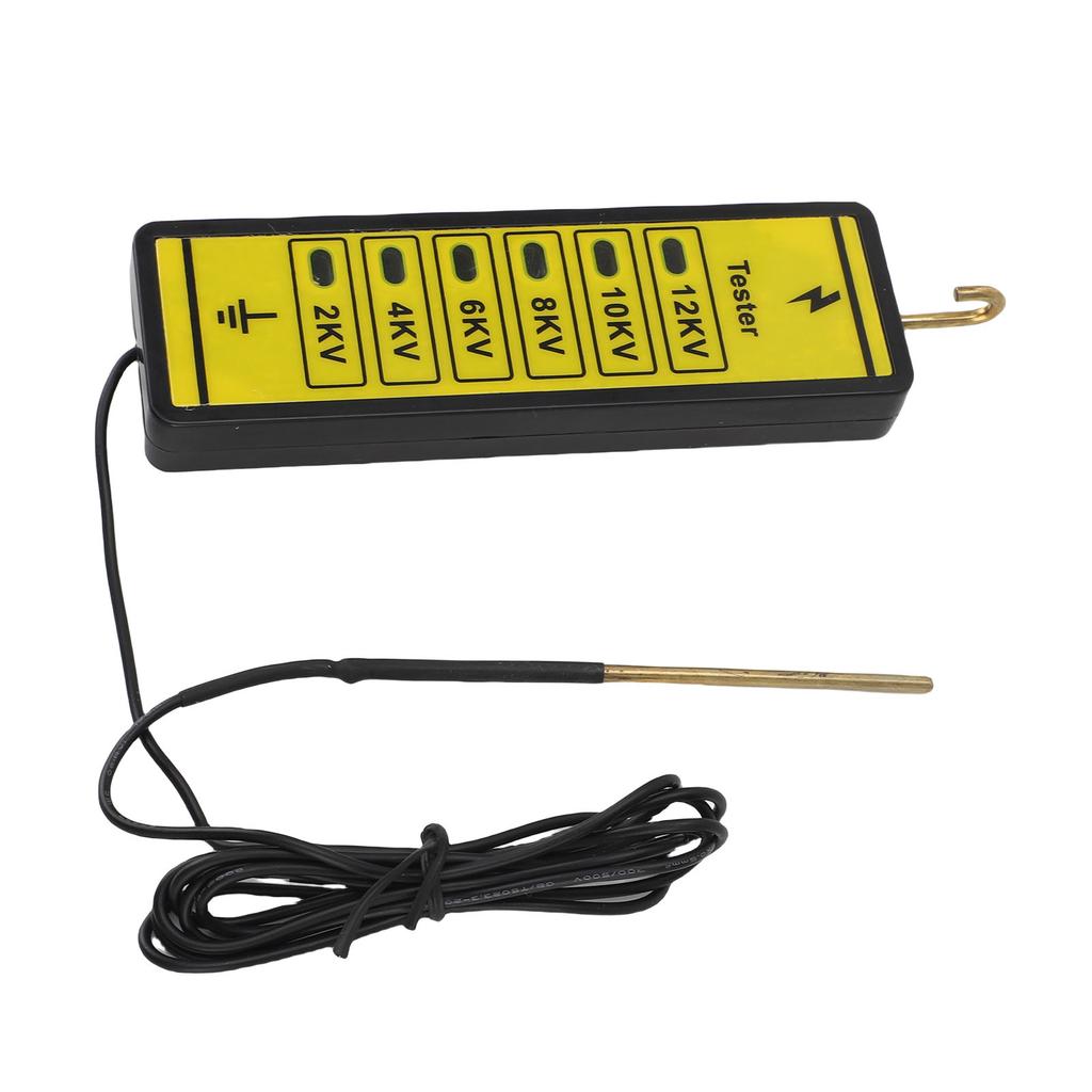 Portable Electric Fence Voltage Tester 12kv Electric Fence Voltage Fault Finder with 6 Indicator Lights for Farm