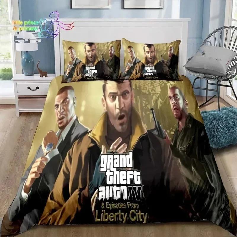 3D Print Grand Theft Auto GTA Game Gamer Bedding Set Single Twin Full Queen King Size Bed Set Aldult Kid Bedroom