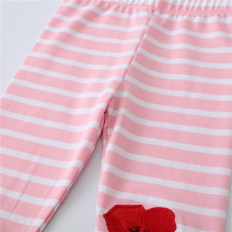 Jumping Meters New Arrival Mouse Applique Baby Leggings Pants Stripe Skinny Trousers Kids Pencil Pants