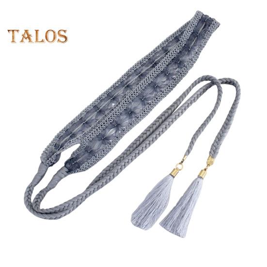 Kjolebelte for kvinner Flettet blonderdekorert duskende ende Midjebånd Ensfarget midjesnor Kostymetilbehør