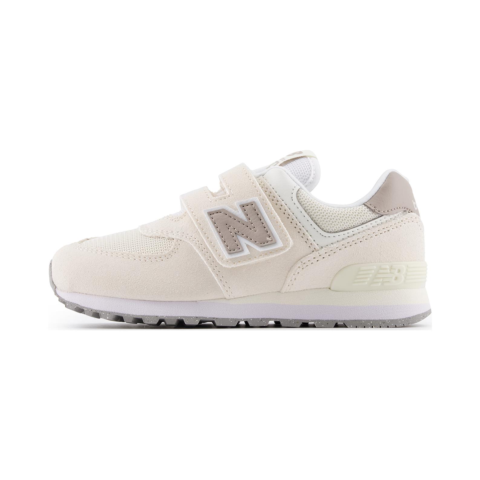 

New Balance NB 574 Anti Slip Wear Resistant Low Top Kids Lifestyle Shoes Ecru Children Aged 3 7 Years Old 31
